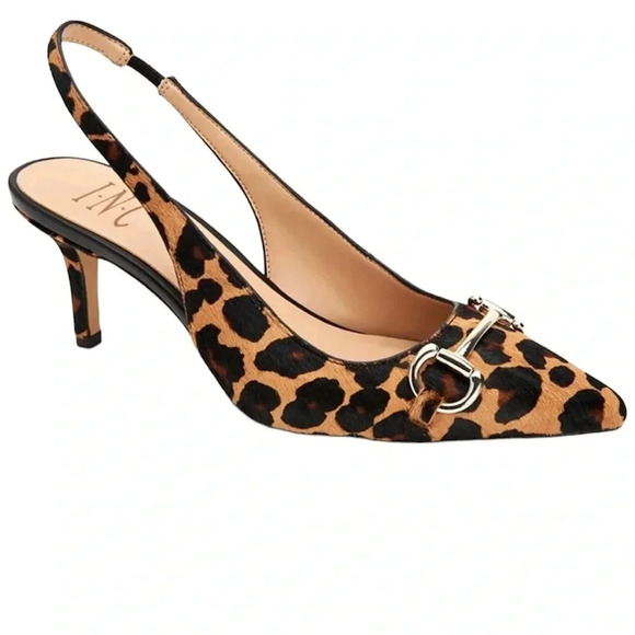 Macy’s INC Leopard Print Slingback Heels Sz 10 - Picture 16 of 16